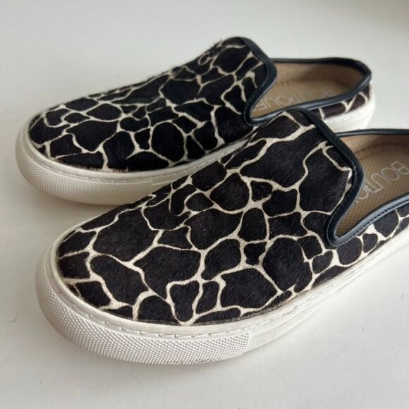 Animal Print Safari Giraffe Genuine Leather Slip on Clog Sneaker - Picture 11 of 12